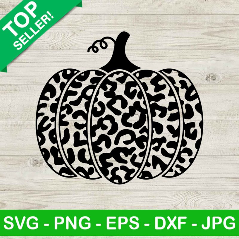 Cheetah Print Pumpkin Svg Leopard Print Svg Pumpkin Halloween Svg