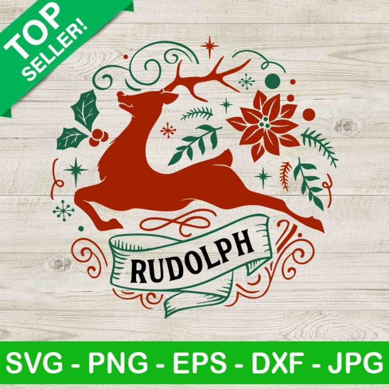 Rudolph Christmas Svg Rudolph Reindeer Christmas Svg Christmas Svg