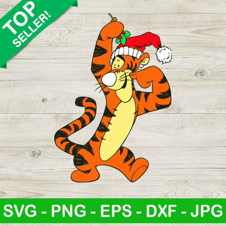 Tiger Winnie The Pooh Santa Hat SVG Santa Tiger Winnie The Pooh SVG