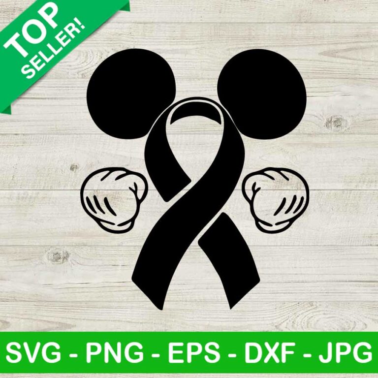 Breast Cancer Awareness Mickey SVG Breast Cancer Mickey Ears SVG