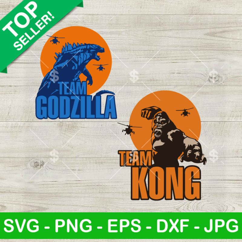 Team Godzilla Team Kong Svg King Kong Godzilla Kaiju Svg King Kong