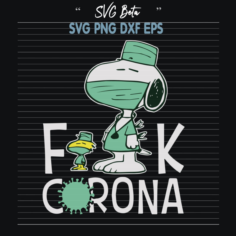 snoopy fuck corona svg