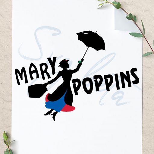 Marry poppins svg cut files for silhouette studio handmade products