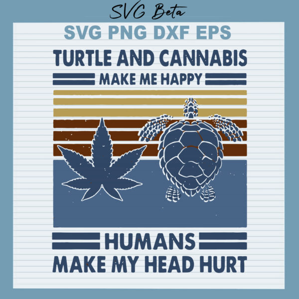 Turtle and canabis high quality SVG cut files for handmade cricut silhouette studio craft