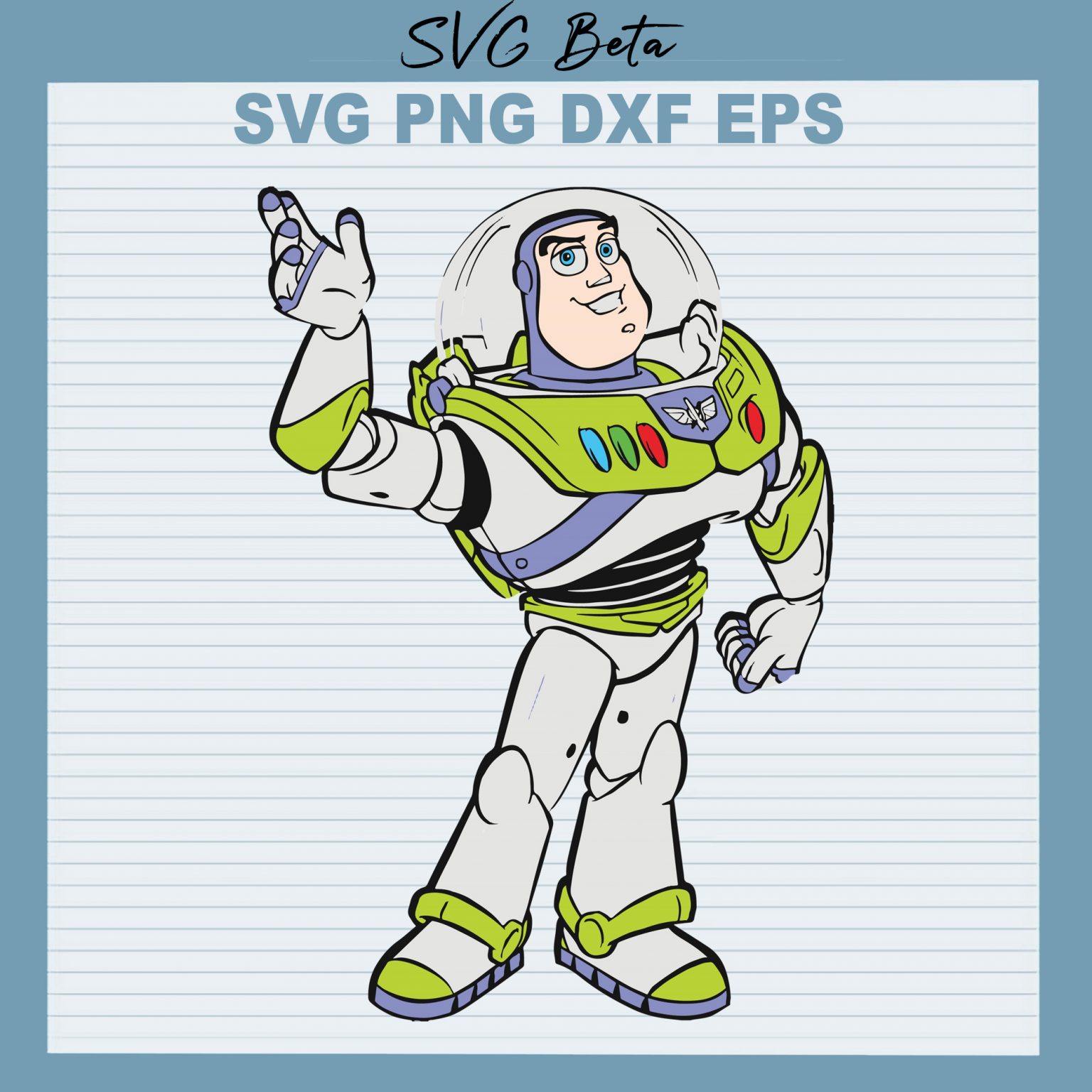 Buzz Lightyear toy story high quality SVG cut files for handmade products