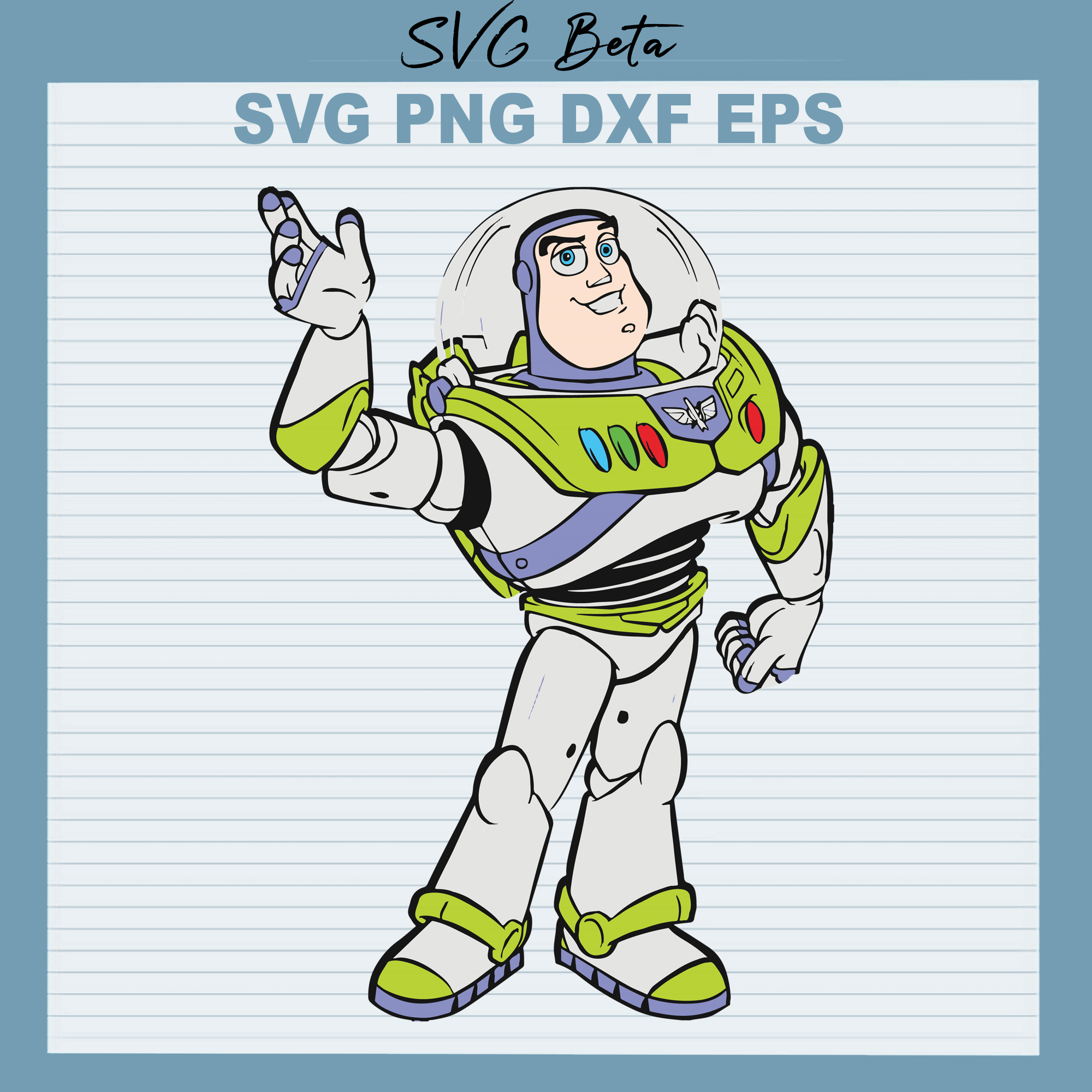 Buzz Lightyear toy story high quality SVG cut files for handmade products