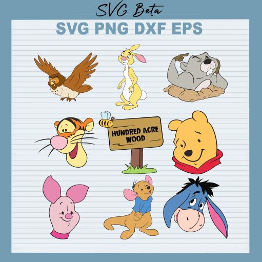 Winnie the pooh character high quality SVG cut files for cricut silhouette studio
