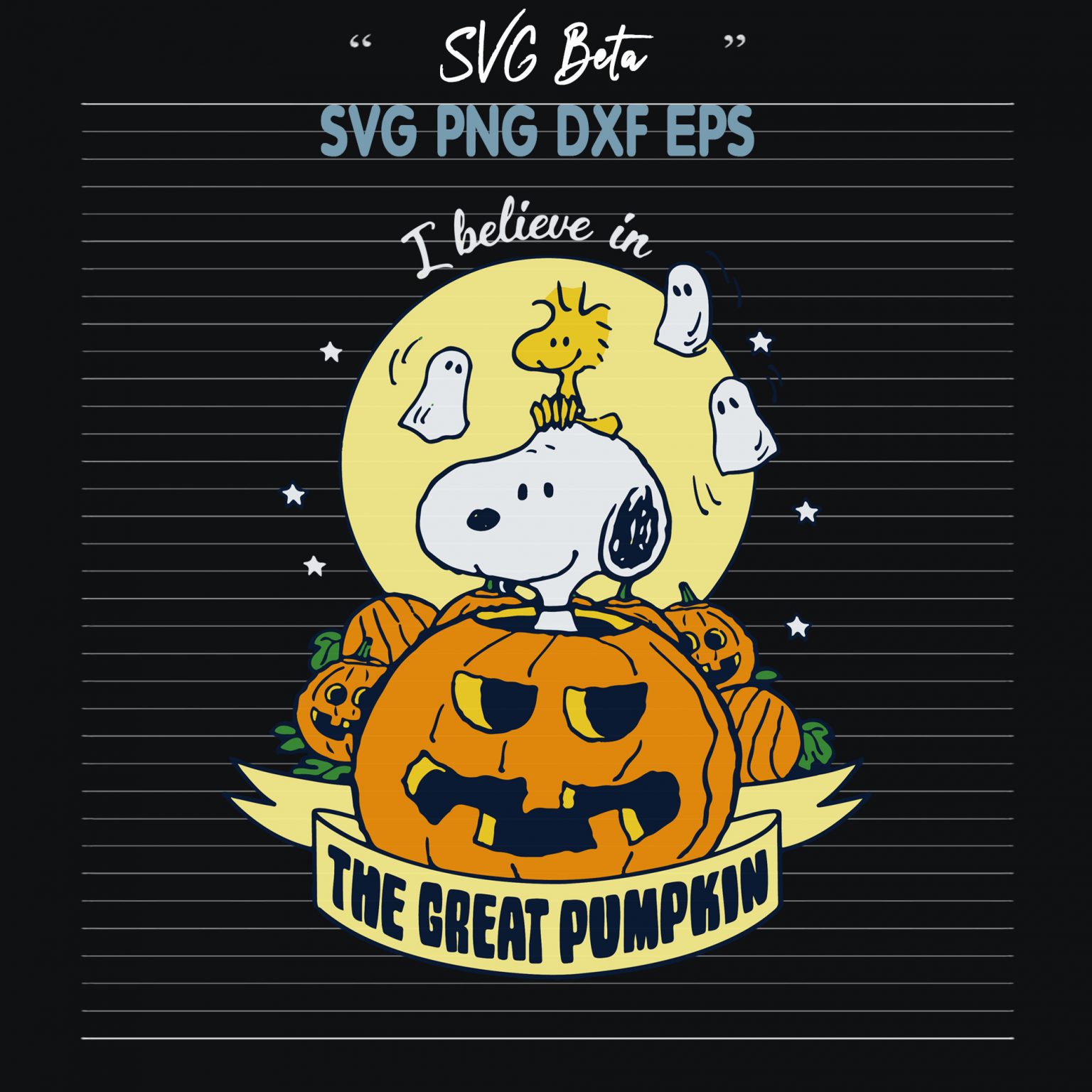 Snoopy Halloween The Great Pumpkin SVG Cut File For Cricut Craft Products