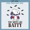 Snoopy Batty Svg