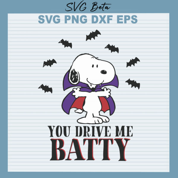 snoopy batty svg