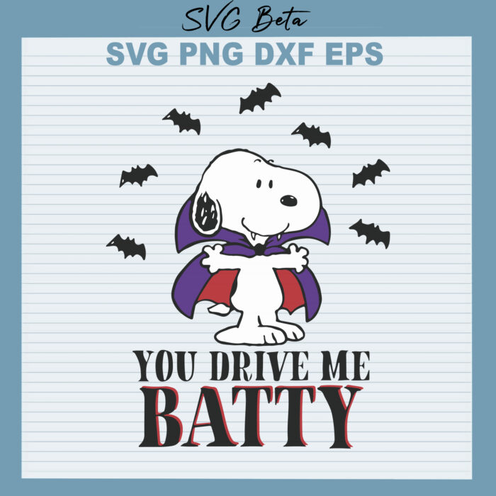 snoopy batty svg