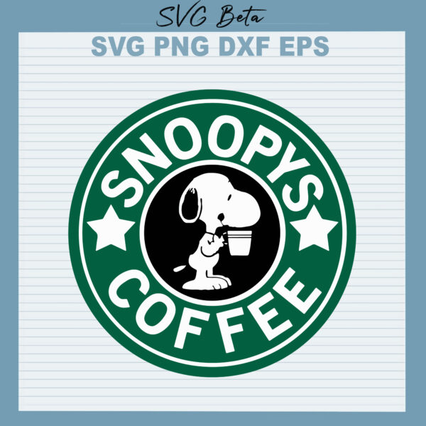 Snoopy Starbuck coffee high quality SVG cut files for handmade cricut and silhouette studio craft