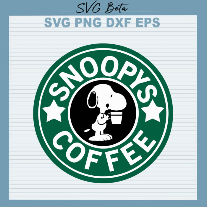 Snoopy Starbuck coffee svg