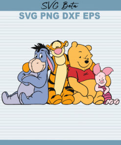 Eeyore piglet tiger svg