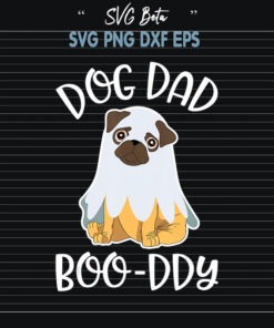 Dog dad boo halloween svg