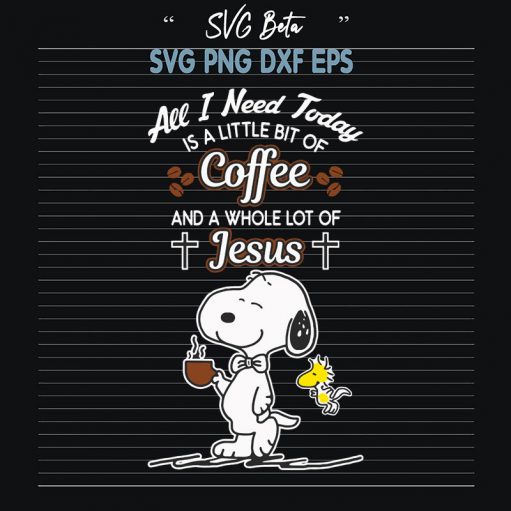 Snoopy coffee svg