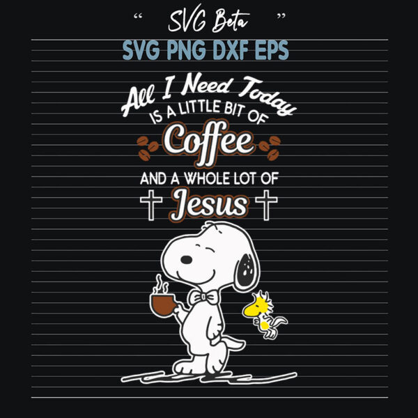 Snoopy coffee SVG cut file for t shirt craft and handmade