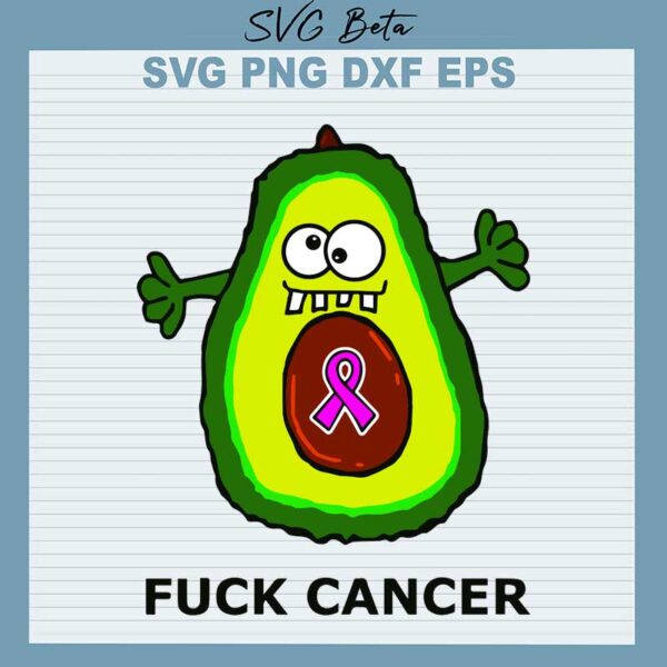 Avocado fuck breast cancer svg