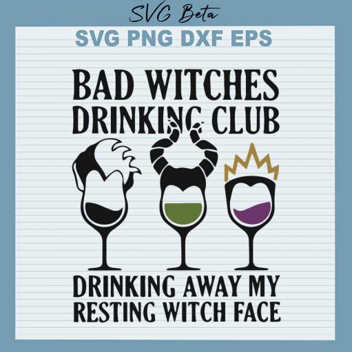 Bad witches drinking club svg