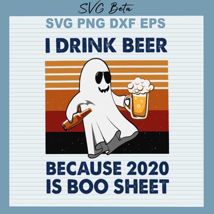 Drink beer boo sheet svg