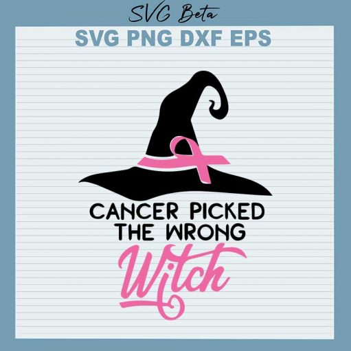 Breast cancer pick the wrong witch svg