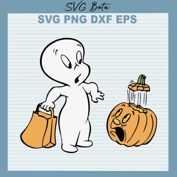 Casper ghost pumpkin svg