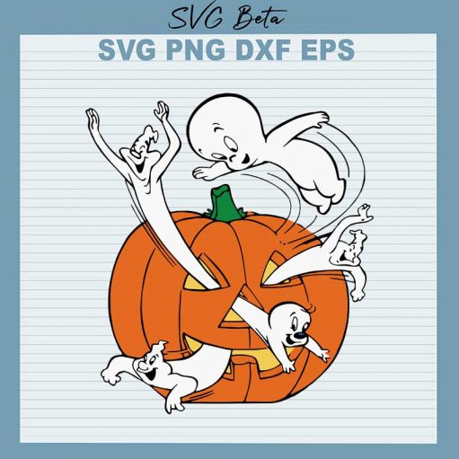 Casper ghost SVG, pumpkin halloween svg cut files for cricut silhouette studio handmade products craft