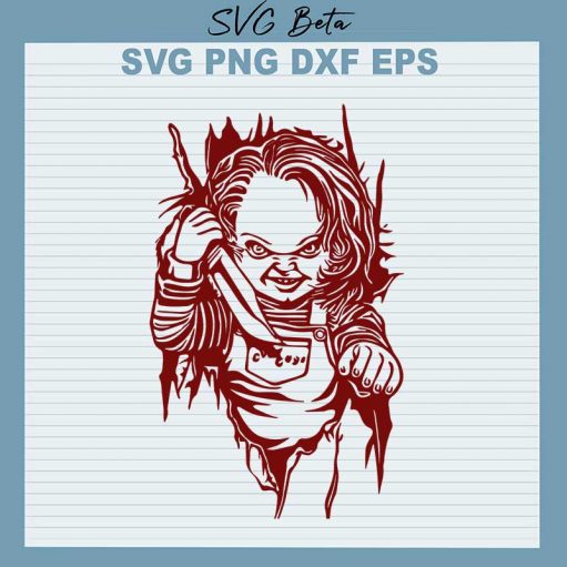 Horror character chucky svg