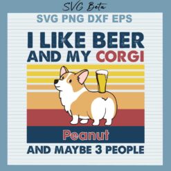 Beer and corgi SVG cut file for t shirt craft and handmade