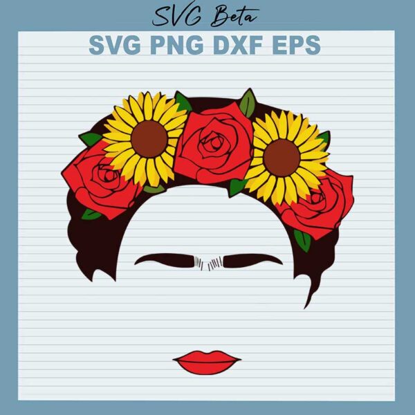 Frida Kahlo face svg