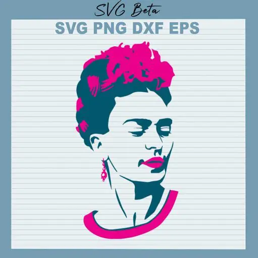 Frida Kahlo face svg