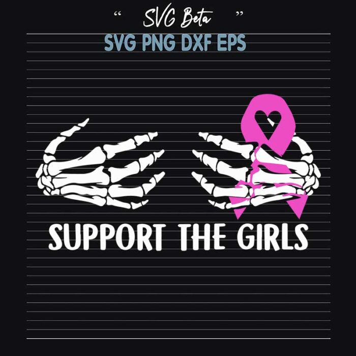 Support the girls breast cancer svg
