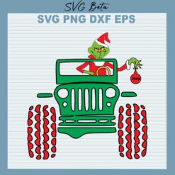 Grinch christmas jeep svg