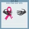 Breast Cancer Skeleton Hands Svg