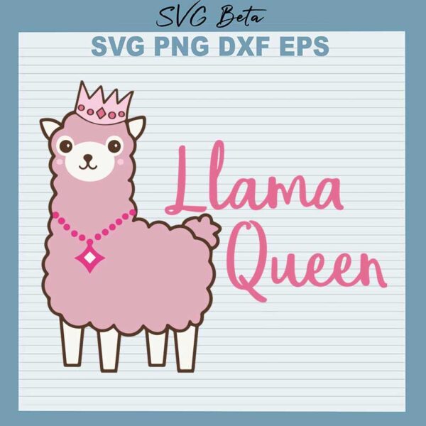Llama queen svg
