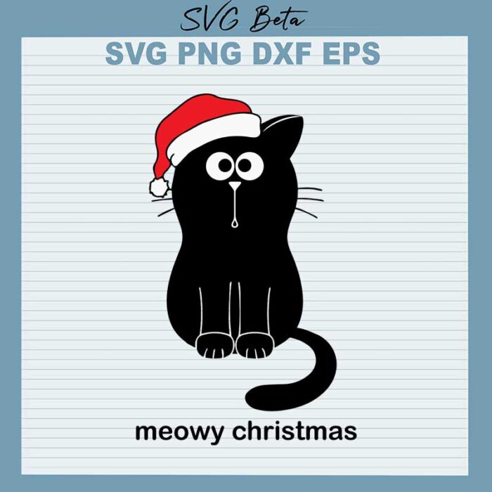 Meowy christmas svg