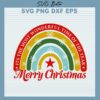Merry christmas rainbow svg