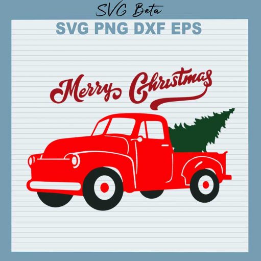 Chistmas Red Truck Svg