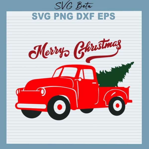 Chistmas red truck svg
