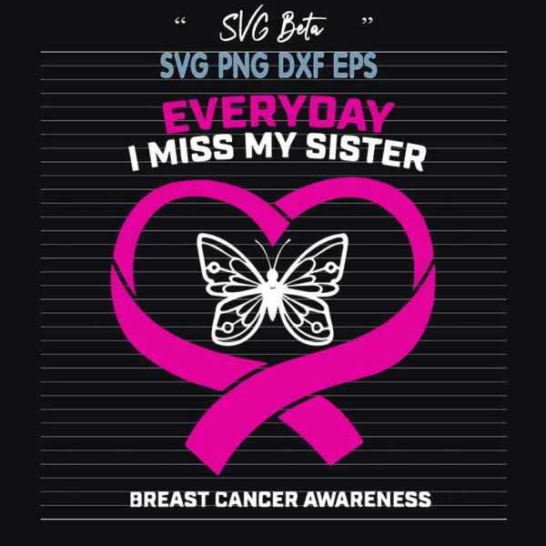 Sister breast cancer svg