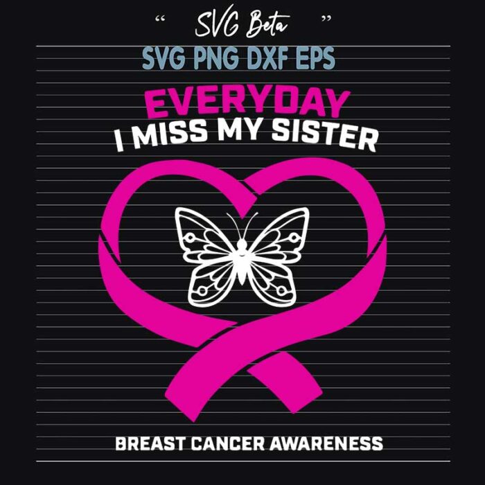 Sister breast cancer svg