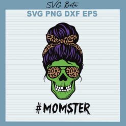 Momster skull halloween svg