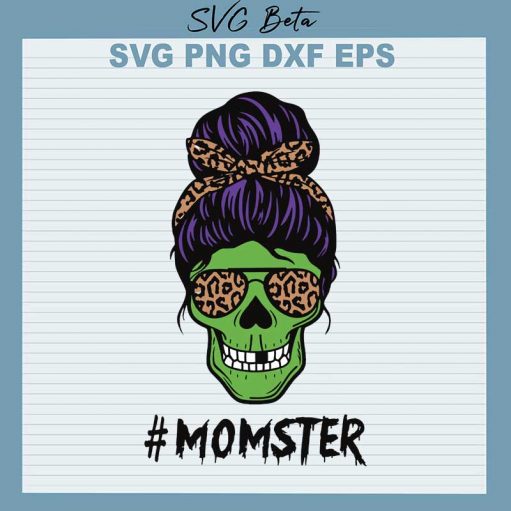 Momster skull halloween svg