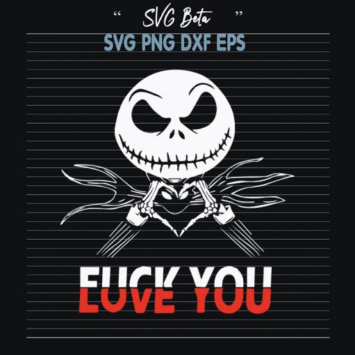 Jack Skellington love you svg