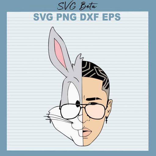Bad bunny svg cut files for cricut silhouette studio handmade products craft