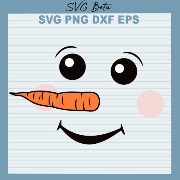 Snowman face svg