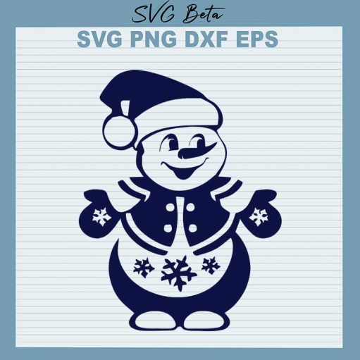 Snowman cute svg