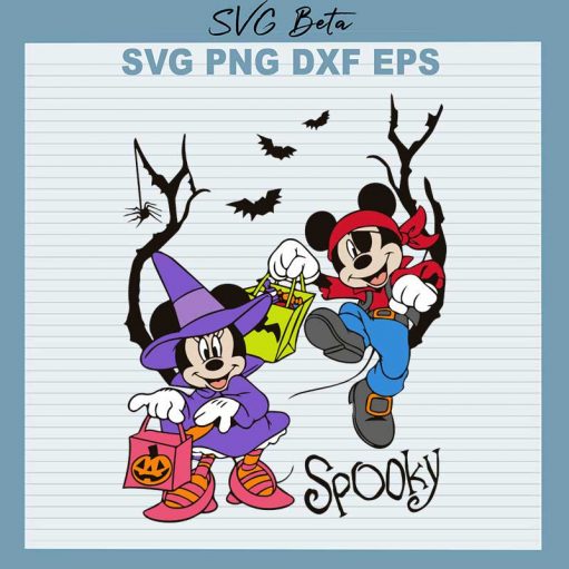 Mickey minnie spooky svg