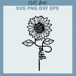Faith sunflower svg