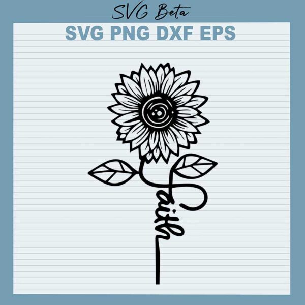Faith sunflower svg